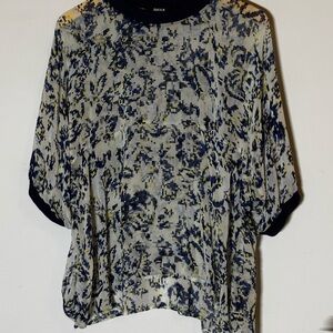 Women's Abstract Blue Blouse